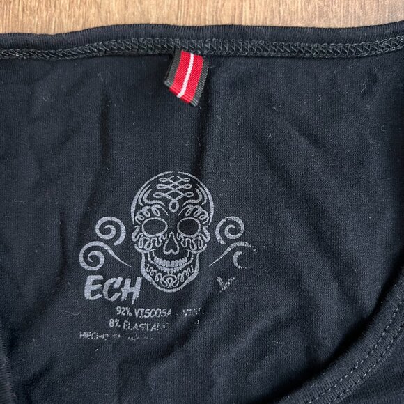 Ay Guey Skeleton Space Ship Glow in the Dark Tee Sz S - Picture 3 of 8